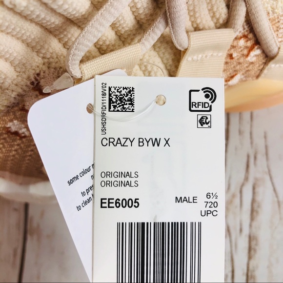 Adidas Crazy BYW X Sneakers Beige Camo NIB - Picture 7 of 9